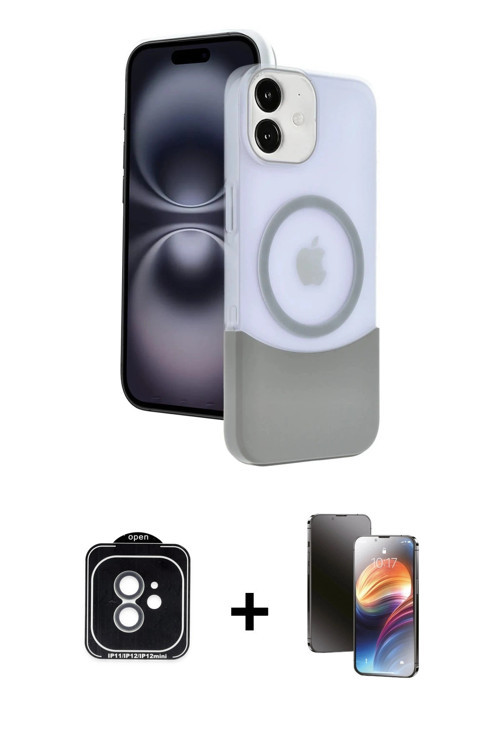 ieg™ iPhone 11 Kılıf Kozmos Form Özel Seri - Siyah 3D Antistatik Mat Seramik Nano Ekran Koruyucu + Y