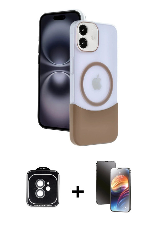 ieg™ iPhone 11 Kılıf Kozmos Form Özel Seri - Siyah 3D Antistatik Mat Seramik Nano Ekran Koruyucu + Y