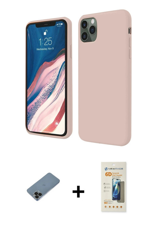 ieg™ iPhone 11 Pro Kılıf Kozmos Yansıma Özel Seri - Siyah 6D Mat Seramik Hayalet Nano Ekran Koruyucu