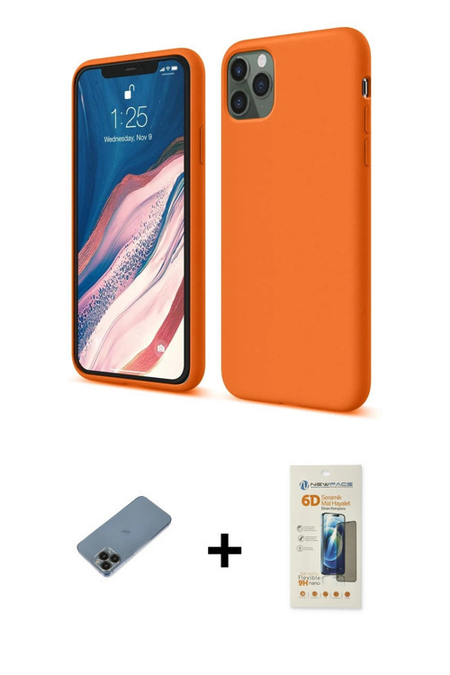 ieg™ iPhone 11 Pro Kılıf Kozmos Yansıma Özel Seri - Siyah 6D Mat Seramik Hayalet Nano Ekran Koruyucu