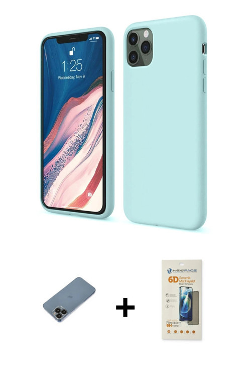 ieg™ iPhone 11 Pro Kılıf Kozmos Yansıma Özel Seri - Siyah 6D Mat Seramik Hayalet Nano Ekran Koruyucu