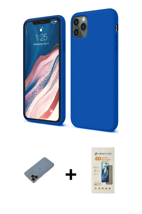 ieg™ iPhone 11 Pro Kılıf Kozmos Yansıma Özel Seri - Siyah 6D Mat Seramik Hayalet Nano Ekran Koruyucu