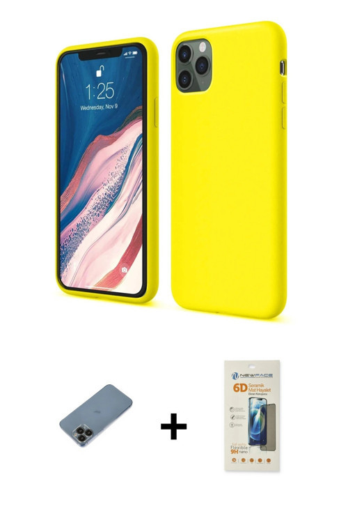 ieg™ iPhone 11 Pro Kılıf Kozmos Yansıma Özel Seri - Siyah 6D Mat Seramik Hayalet Nano Ekran Koruyucu
