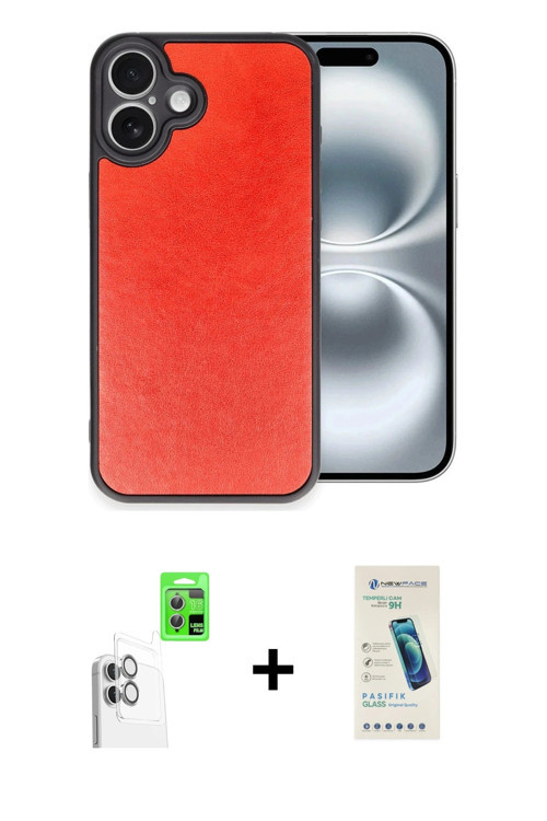 ieg™ iPhone 16 Plus Kılıf Kıvılcım Işık Serisi - Şeffaf Pasifik Cam Ekran Koruyucu + Beyaz Raze Meta