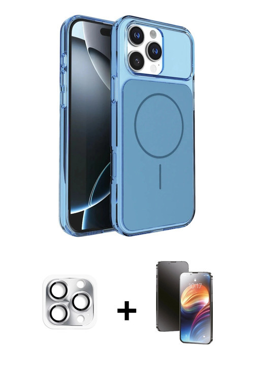 ieg™ iPhone 16 Pro Max Kılıf Kutup Doku Serisi - Siyah 3D Antistatik Mat Seramik Nano Ekran Koruyucu