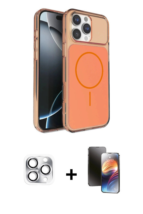 ieg™ iPhone 16 Pro Max Kılıf Kutup Doku Serisi - Siyah 3D Antistatik Mat Seramik Nano Ekran Koruyucu