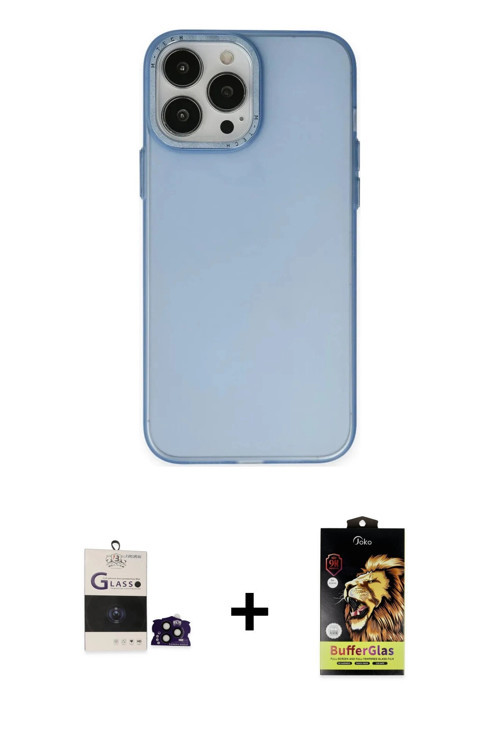 ieg™ iPhone 14 Pro Max Kılıf Ahenk Çizgi Prime - Siyah Buffer Cam Ekran Koruyucu + Siyah Bilvis Tita
