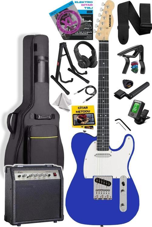 TLX-50BL-30AMP Tele Kasa Maple Klavye 2 Single-Coil 30W Amfili Elektro Gitar