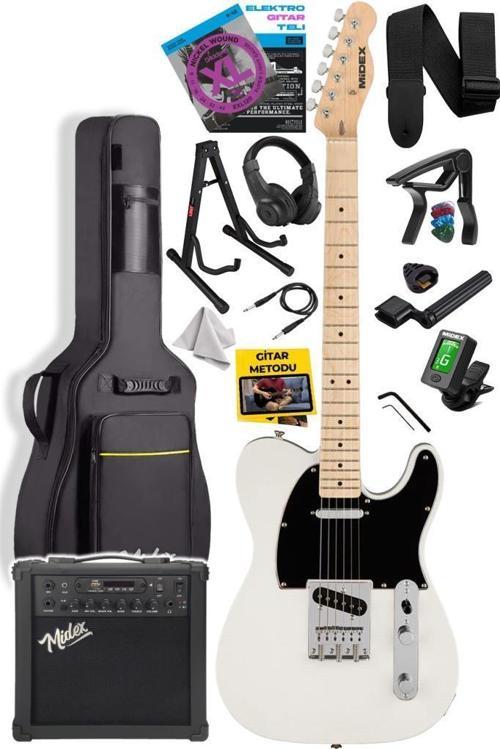 TLX-50CR-25AMP Tele Kasa Maple Klavye 2 Single-Coil 25W Amfili Elektro Gitar