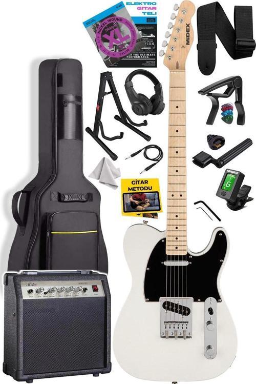 TLX-50CR-30AMP Tele Kasa Maple Klavye 2 Single-Coil 30W Amfili Elektro Gitar