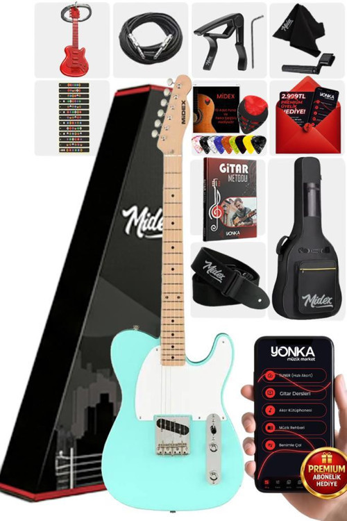 TLX-50GR Tele Kasa Maple Klavye 2 Single-Coil Manyetik Elektro Gitar