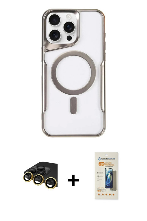 ieg™ iPhone 14 Pro Kılıf Yadigar Klasik Özel Seri - Siyah 6D Mat Seramik Hayalet Nano Ekran Koruyucu