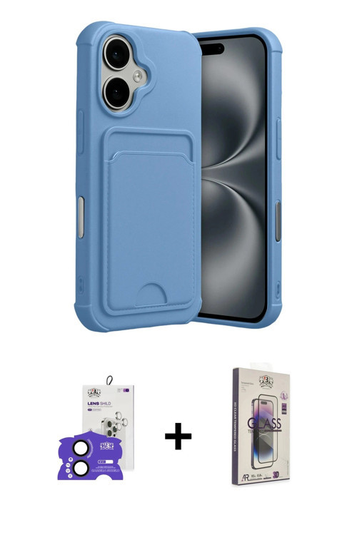 ieg™ iPhone 17 Kılıf Vadi Çizgi Prime - Siyah Bilvis 3D Cam Ekran Koruyucu + Siyah Bilvis Titan Kame