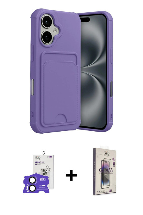 ieg™ iPhone 17 Kılıf Vadi Çizgi Prime - Siyah Bilvis 3D Cam Ekran Koruyucu + Siyah Bilvis Titan Kame