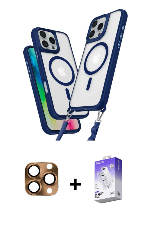 ieg™ iPhone 16 Pro Max Kılıf Atlas Doku Koleksiyonu - Siyah Bilvis 5in1 3D Magic Cam Ekran Koruyucu