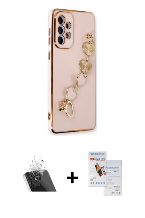 ieg™ Galaxy A33 5G Kılıf Nova Işık Prime - Siyah Seramik Nano Ekran Koruyucu + Şeffaf Kamera Lens Ko