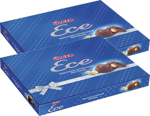 Ece Bütün Fındıklı Sütlü Çikolata 215 gr 2 li
