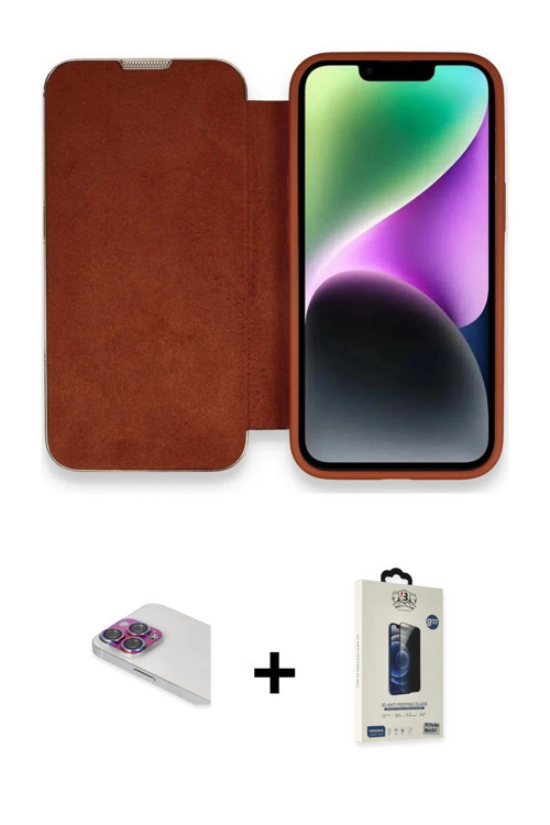 ieg™ iPhone 13 Pro Max Kılıf Siluet Minimal Serisi - Siyah Bilvis Hayalet Cam Ekran Koruyucu + Gökku