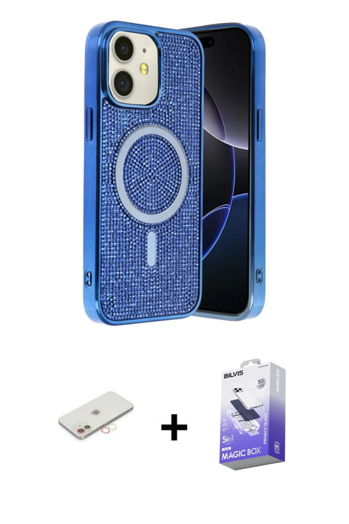 ieg™ iPhone 11 Kılıf Eksen Çizgi - Siyah Bilvis 5in1 5D Magic Hayalet Cam Ekran Koruyucu + Yeşil Ren