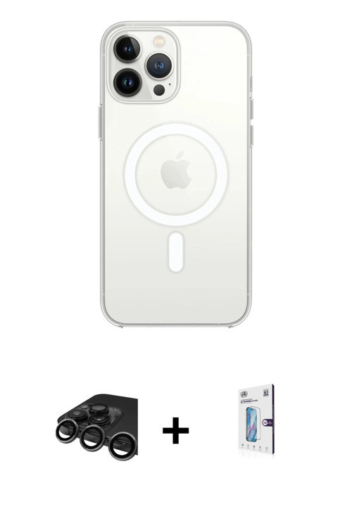 ieg™ iPhone 15 Pro Max Kılıf Kutup Klasik Serisi - Siyah Bilvis 0.18mm Plus Cam Ekran Koruyucu + Tit