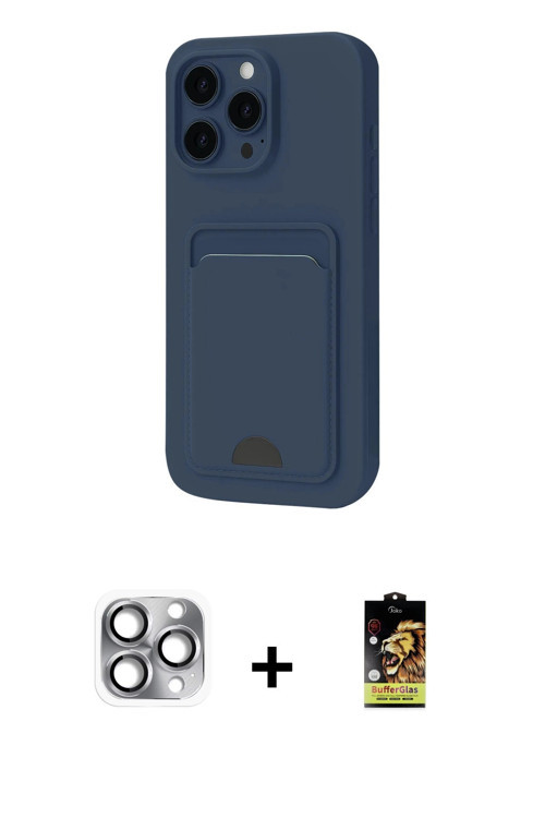 iPhone 16 Pro Max Kılıf Vadi Çizgi Prime - Siyah Buffer Cam Ekran Koruyucu + Gri Pers Alüminyum