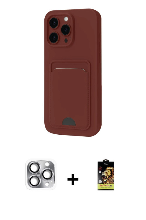 iPhone 16 Pro Max Kılıf Vadi Çizgi Prime - Siyah Buffer Cam Ekran Koruyucu + Gri Pers Alüminyum