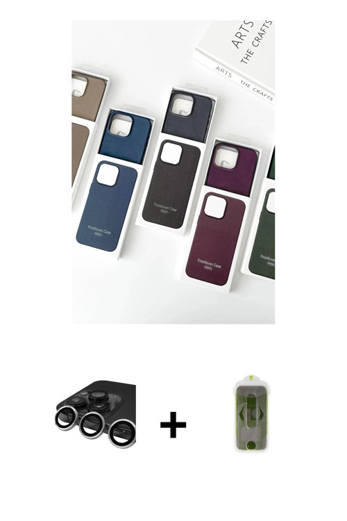 iPhone 15 Pro Max Kılıf Pusula Modern - Siyah Joko Magic 5D Hayalet Cam + Gümüş Raze Metal Kame