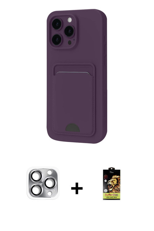 ieg™ iPhone 16 Pro Max Kılıf Vadi Çizgi Prime - Siyah Buffer Cam Ekran Koruyucu + Gri Pers Alüminyum