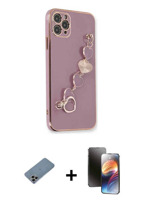 iPhone 11 Pro Kılıf Nova Işık Prime - Siyah 3D Antistatik Mat Seramik Nano Ekran Koruyucu + Gök