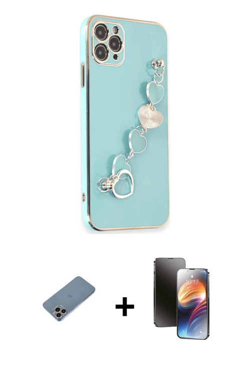 iPhone 11 Pro Kılıf Nova Işık Prime - Siyah 3D Antistatik Mat Seramik Nano Ekran Koruyucu + Gök