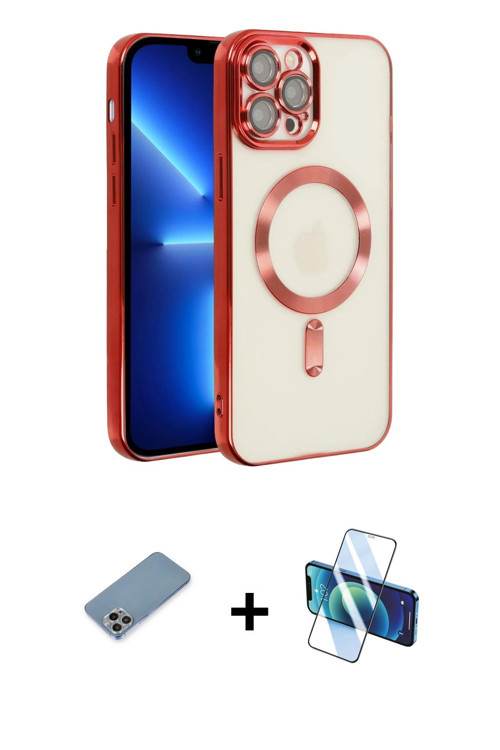 iPhone 13 Pro Kılıf Nova Işık Özel Seri - Siyah 3D Antistatik Seramik Nano Ekran Koruyucu + Gök
