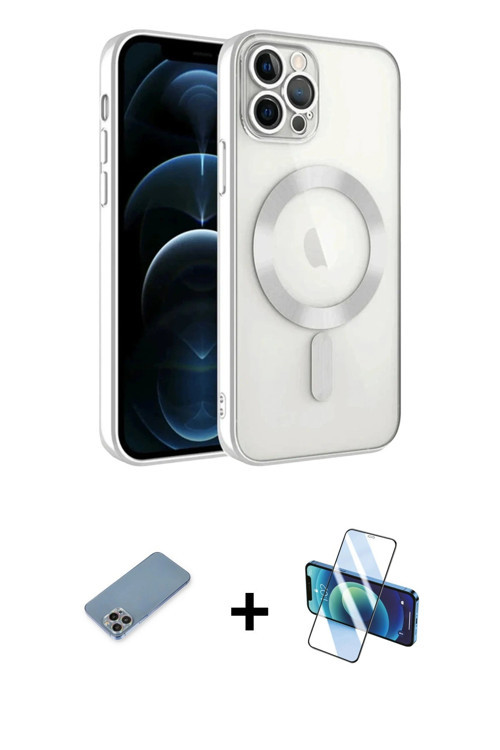 iPhone 13 Pro Kılıf Nova Işık Özel Seri - Siyah 3D Antistatik Seramik Nano Ekran Koruyucu + Gök