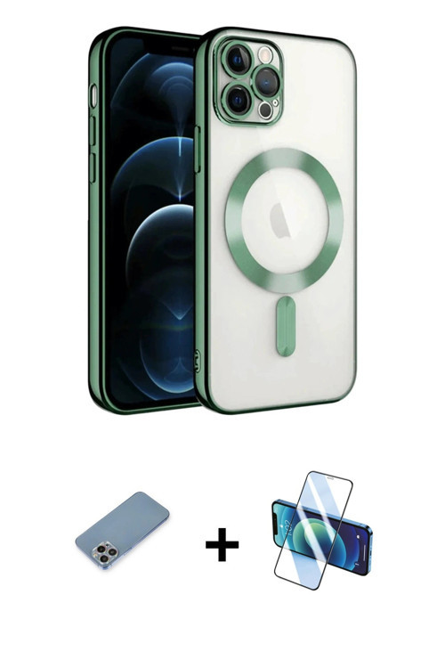 iPhone 13 Pro Kılıf Nova Işık Özel Seri - Siyah 3D Antistatik Seramik Nano Ekran Koruyucu + Gök