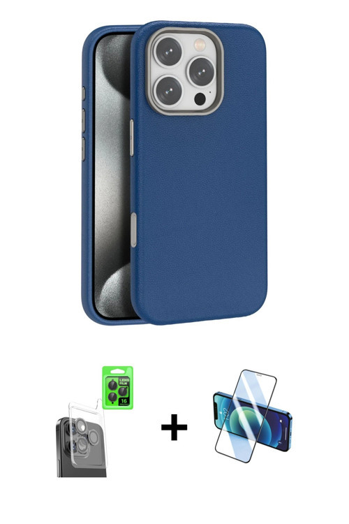 ieg™ iPhone 16 Pro Max Kılıf Zirve Modern Prime - Siyah 3D Antistatik Seramik Nano Ekran Koruyucu +