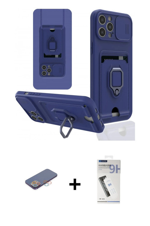 ieg™ iPhone 12 Pro Kılıf Vadi Form Prime - Şeffaf Uv Polymer Nano Ekran Koruyucu + Pembe Renkli Kame