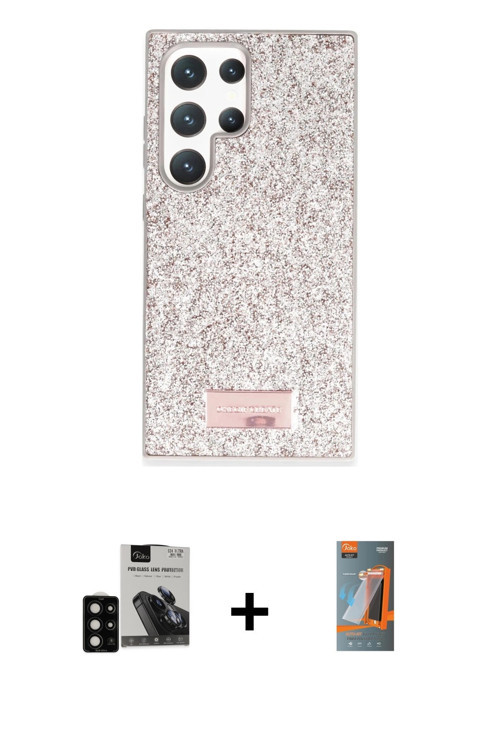 Galaxy S24 Ultra Kılıf Vadi Klasik Serisi - Siyah AutoKit 5in1 Fiber Hayalet Polymer Nano Ekran