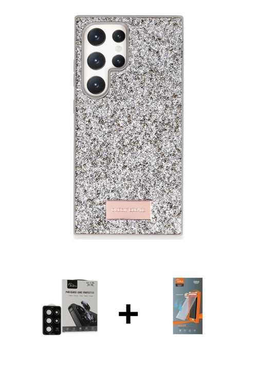 Galaxy S24 Ultra Kılıf Vadi Klasik Serisi - Siyah AutoKit 5in1 Fiber Hayalet Polymer Nano Ekran