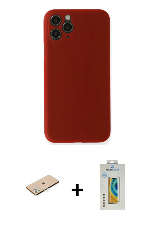 ieg™ iPhone 11 Pro Max Kılıf Yadigar Yansıma Serisi - Siyah Polymer Nano Ekran Koruyucu + Yeşil Renk