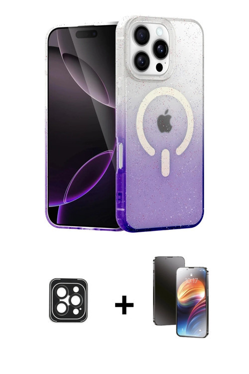 iPhone 16 Pro Max Kılıf Eksen Minimal Özel Seri - Siyah 3D Antistatik Mat Seramik Nano Ekran Ko