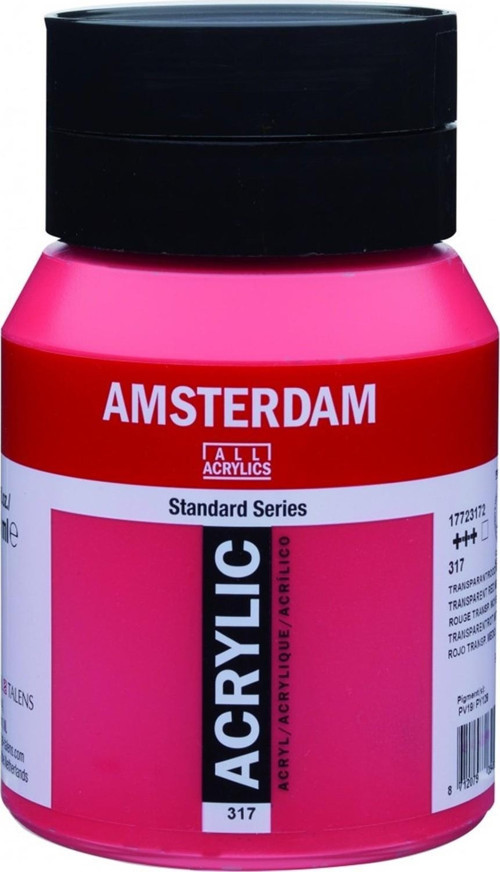 AAC ACRYLIC 500ML. TRANSP.RED MED