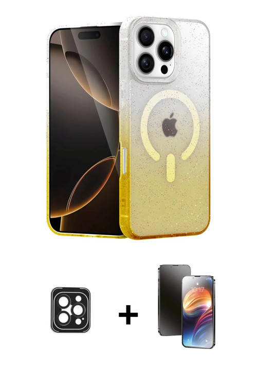 iPhone 16 Pro Max Kılıf Eksen Minimal Özel Seri - Siyah 3D Antistatik Mat Seramik Nano Ekran Ko