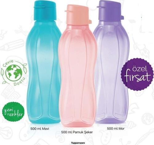 Eco Şişe Suluk Kolay Kapak 500 ml 3 lü