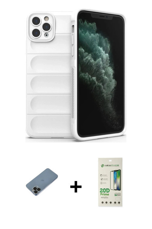 ieg™ iPhone 11 Pro Kılıf Atlas Koleksiyonu - Siyah 20D Premium Cam Ekran Koruyucu + Siyah Shine Kame
