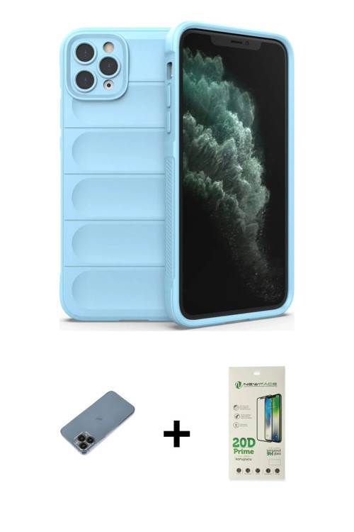 ieg™ iPhone 11 Pro Kılıf Atlas Koleksiyonu - Siyah 20D Premium Cam Ekran Koruyucu + Siyah Shine Kame