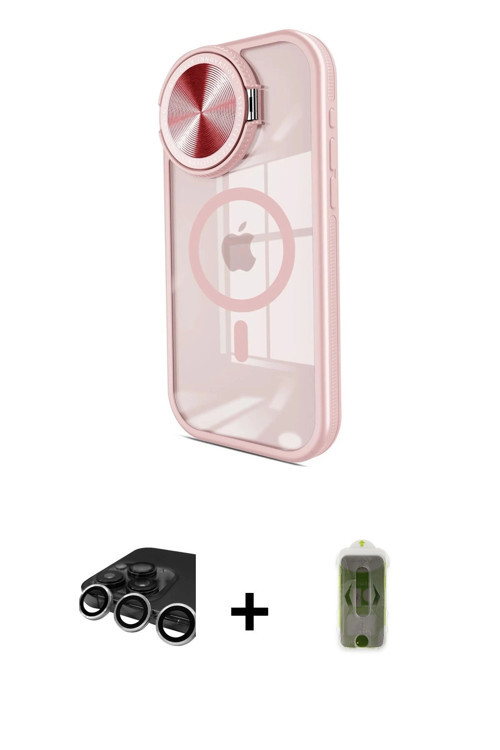 ieg™ iPhone 15 Pro Max Kılıf Kıvılcım Modern Koleksiyonu - Siyah Joko Magic 5D Hayalet Cam + Gümüş R