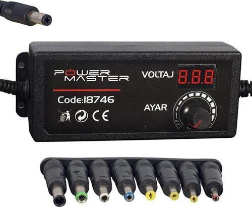 3 VOLT - 12 VOLT - 5 AMPER ÇOK UÇLU AYARLI KADEMELİ ADAPTÖR
