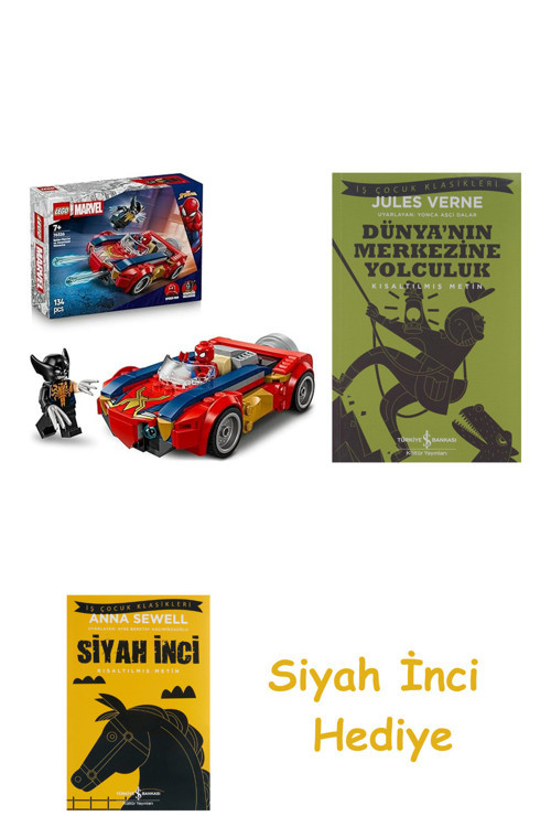 Marvel Örümcek Adam Arabası, Venomlaşmı + Dünyanın Merkezine Yolculuk + Siyah İnci Hediye