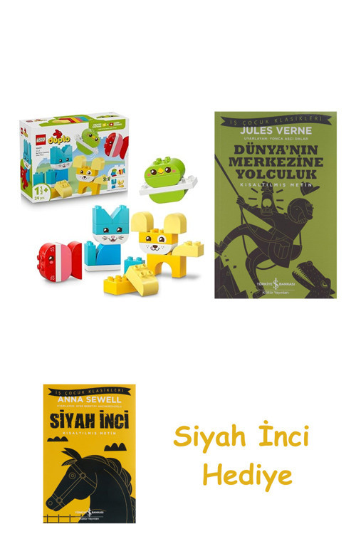 Duplo İlk 3'Ü 1 Arada Yaratıcı Sevimli + Dünyanın Merkezine Yolculuk + Siyah İnci Hediye