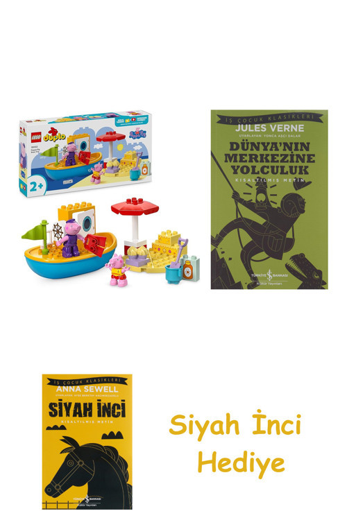 Duplo Peppa Pig Tekne Gezisi 10432-2 Ya + Dünyanın Merkezine Yolculuk + Siyah İnci Hediye