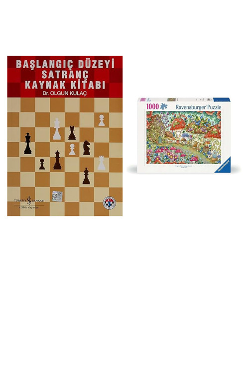, 1000P Puzzle Çiçekli Mantar Evler, Y... +1 Ürün (Puzzle & Kitap)